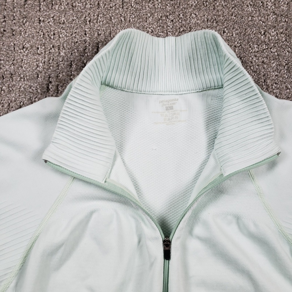 Vintage Patagonia Womens (L) Green Y2k Capilene Midweight Zip-Neck Base Layer - Picture 6 of 14